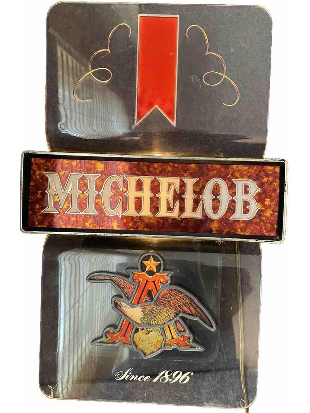 Vtg 1980s Michelob On Draught Beer Bar Plastic Light Up Bar Sign Works Man Cave